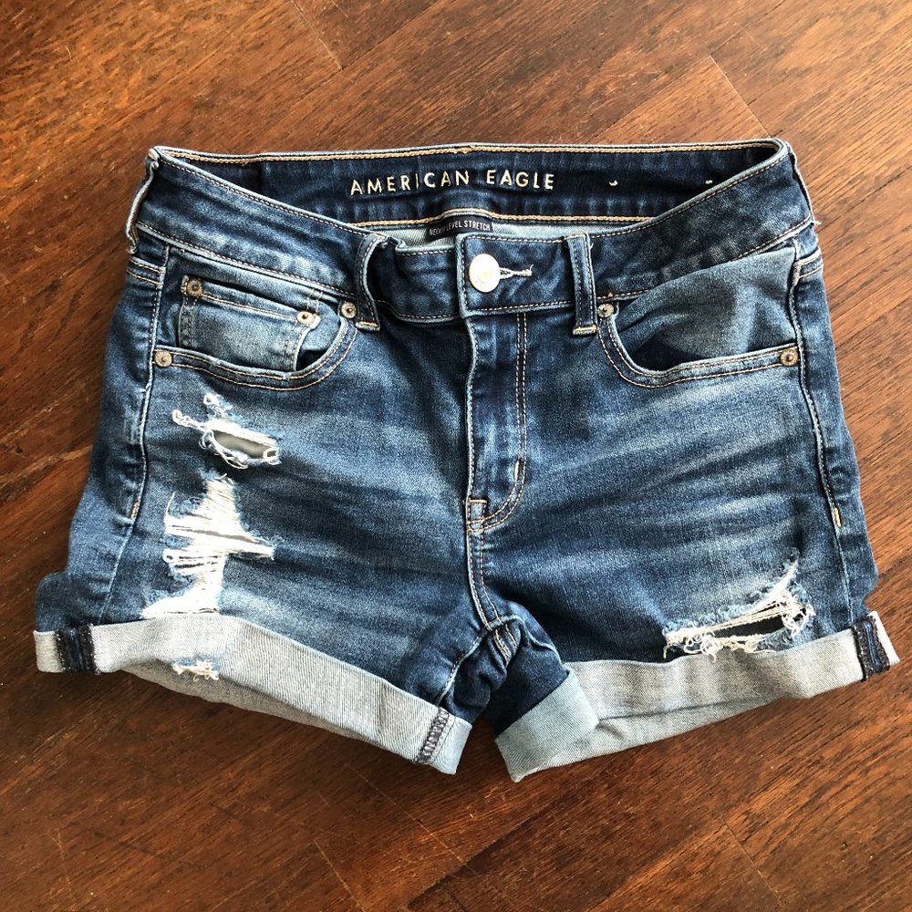American Eagle Next Level Stretch Denim Shorts